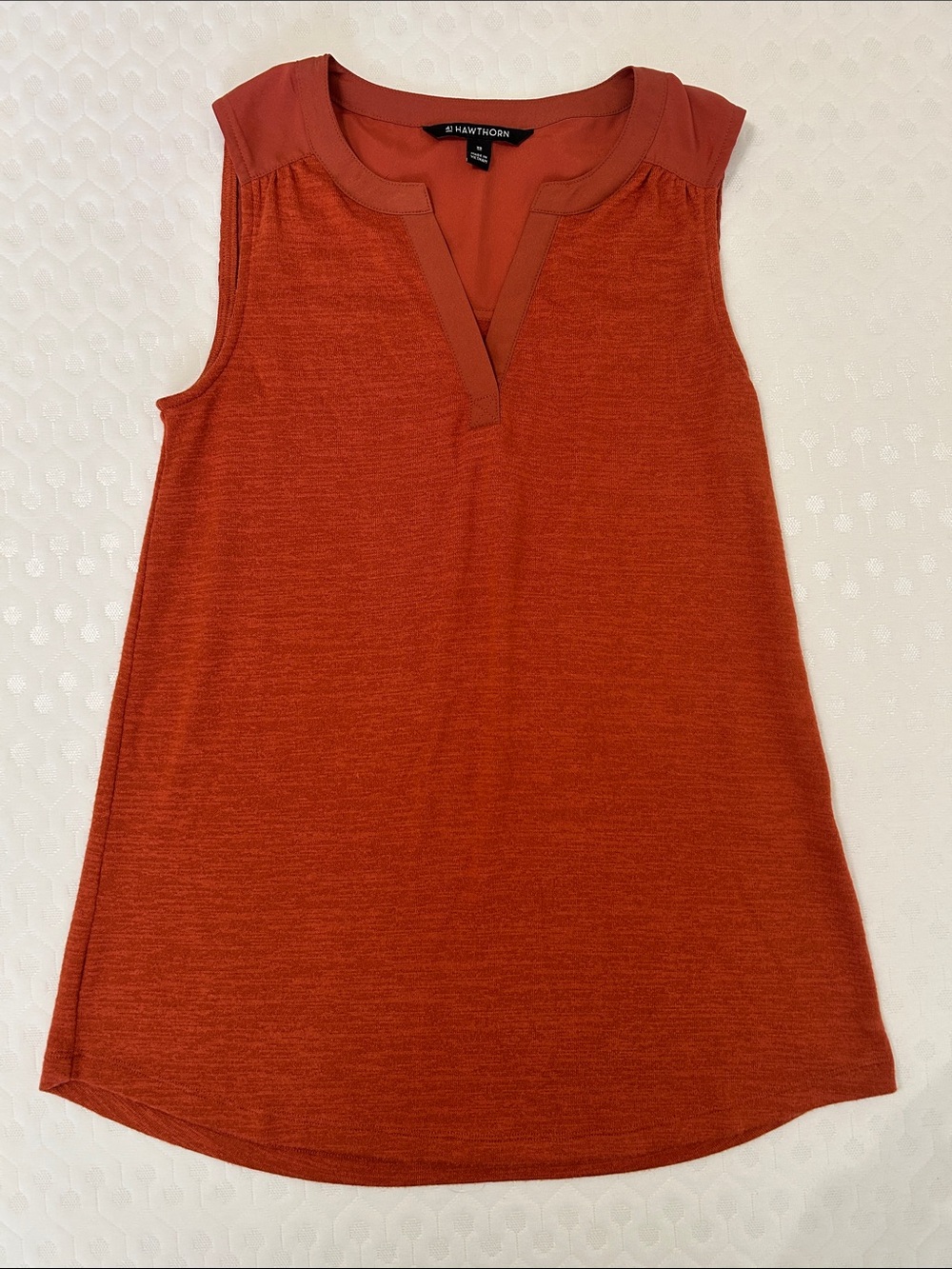 a new day Sleeveless Split V-Neck Tank in Rust